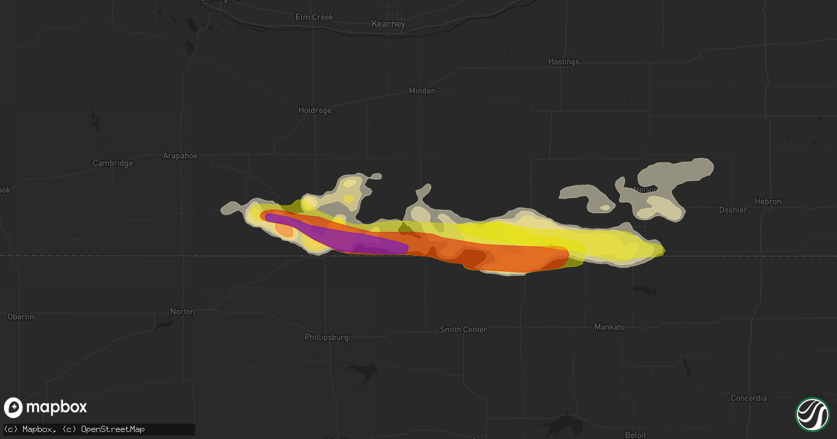 Hail map in Franklin, NE on March 28, 2019