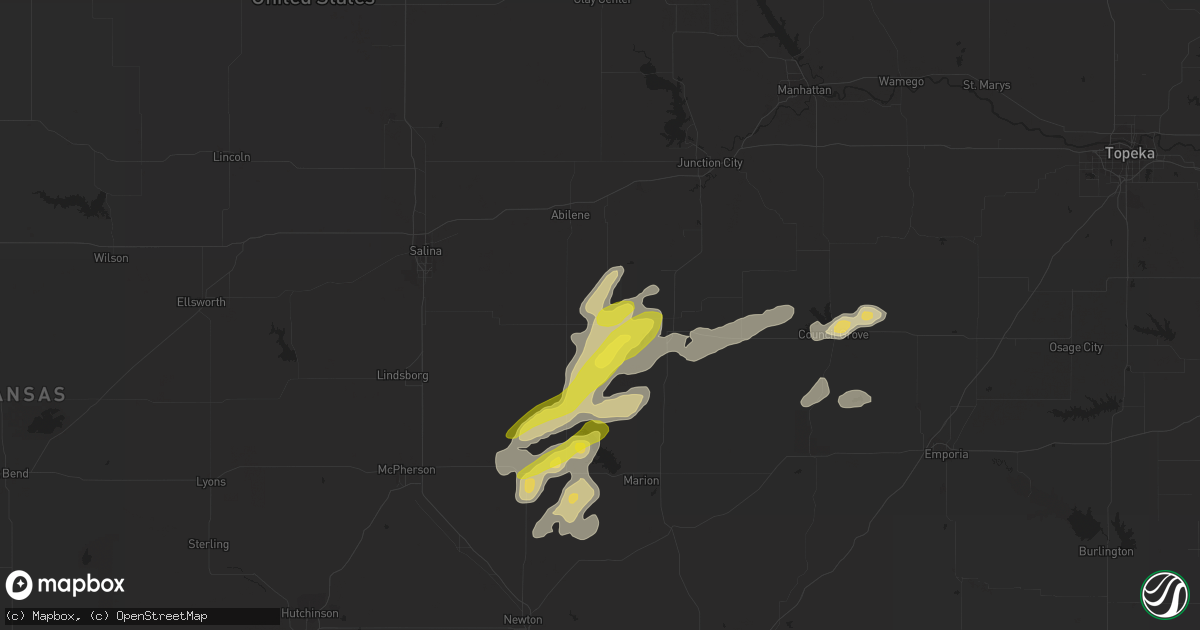 Hail map in Hope, KS on March 28, 2019