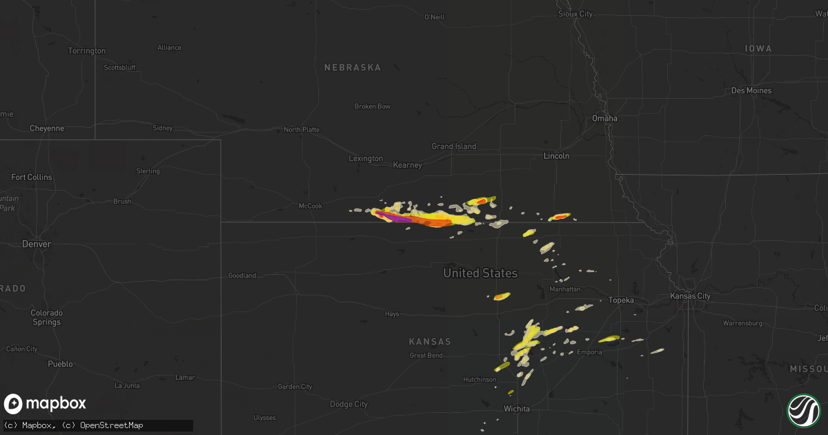 Hail map on March 28, 2019