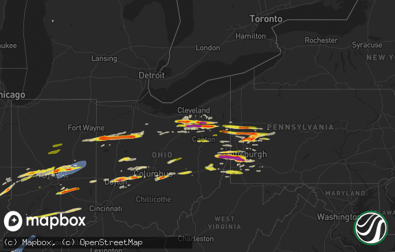 Hail map preview on 03-28-2020