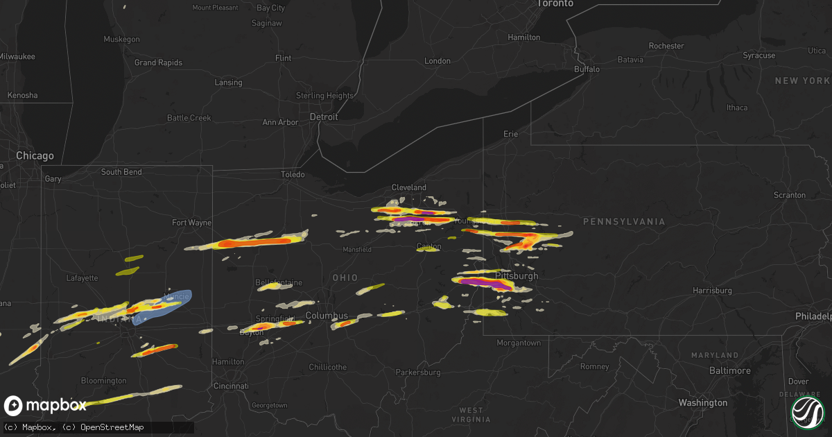 Hail map on March 28, 2020