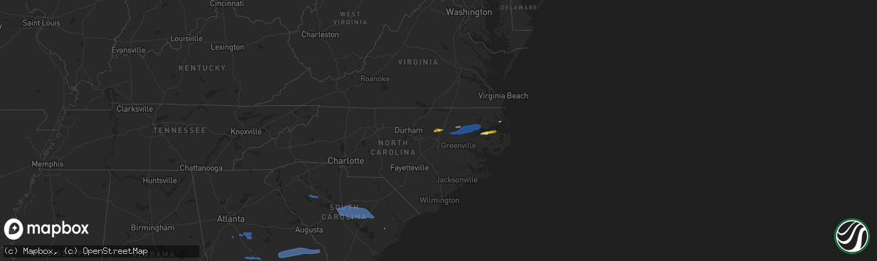 Hail map on March 28, 2021