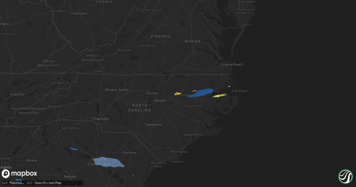 Hail map on March 28, 2021