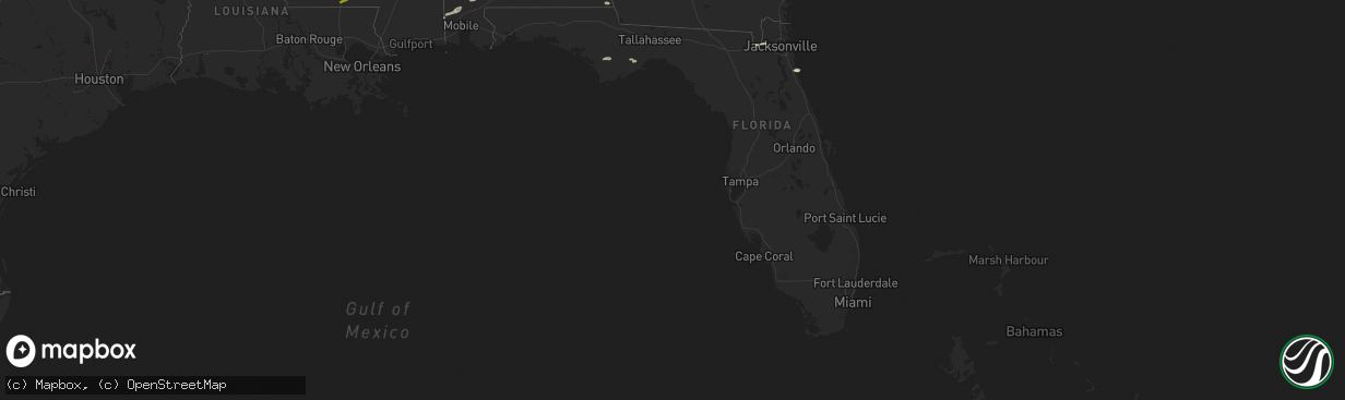 Hail map in Florida on March 28, 2023