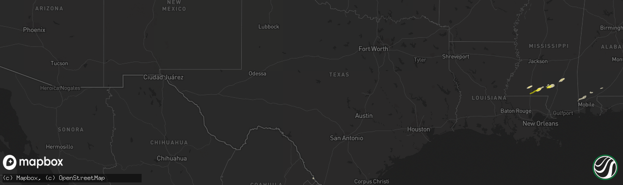 Hail map in Texas on March 28, 2023