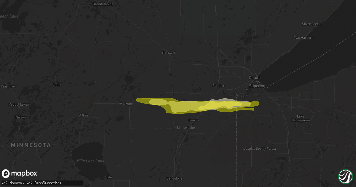 Hail map in Cromwell, MN on March 28, 2025