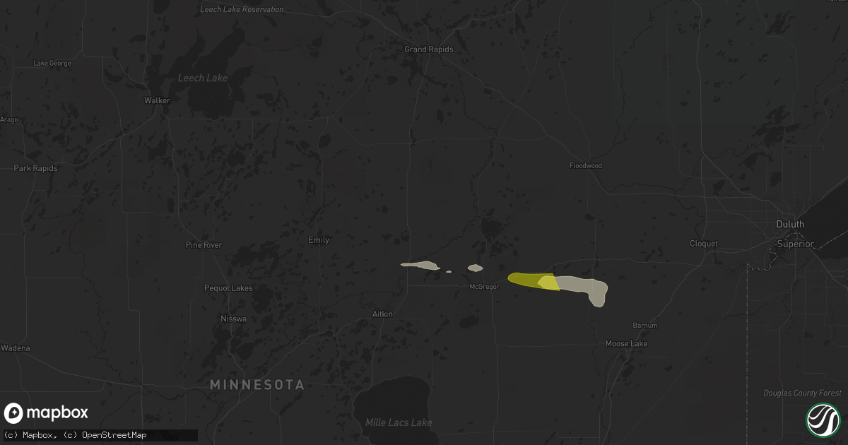 Hail map in Palisade, MN on March 28, 2025