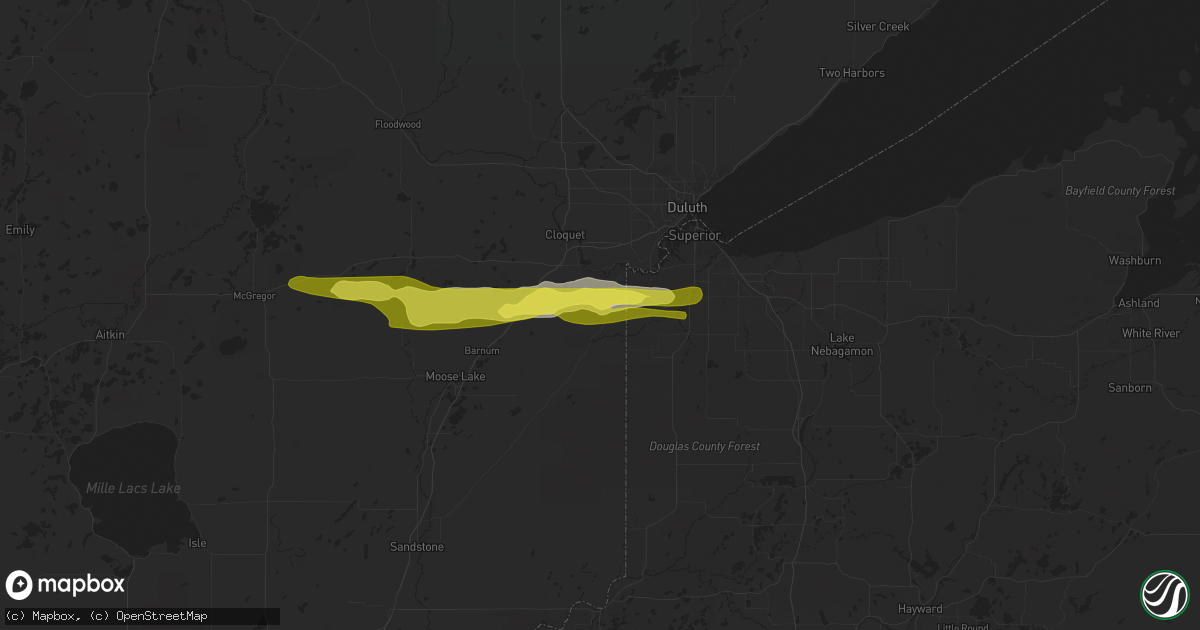Hail map in Wrenshall, MN on March 28, 2025