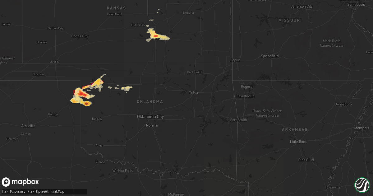 Hail map in Texas on March 29, 2012