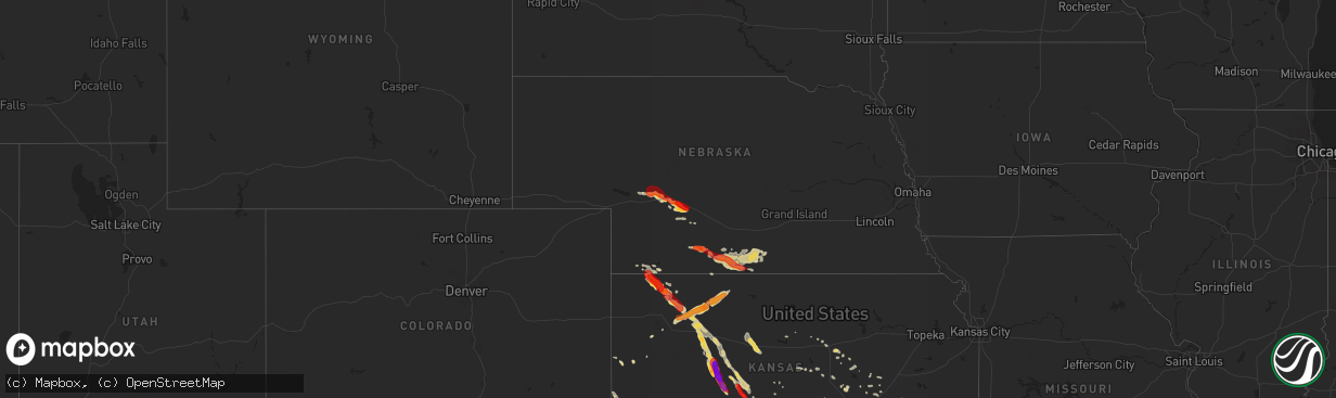 Hail map on March 29, 2013