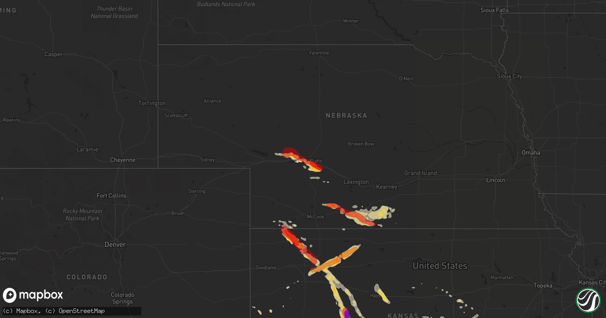 Hail map on March 29, 2013