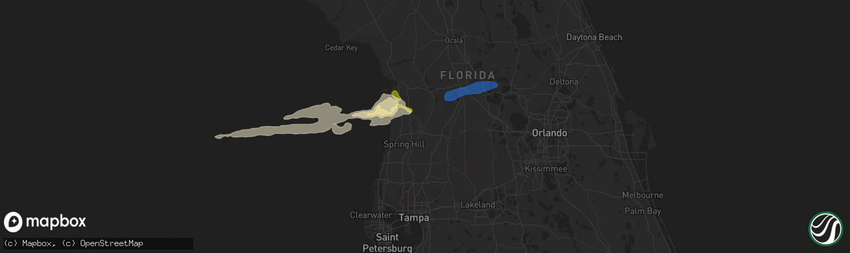 Hail map in Brooksville, FL on March 29, 2014