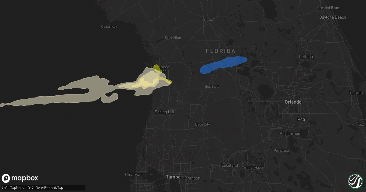 Hail map in Brooksville, FL on March 29, 2014