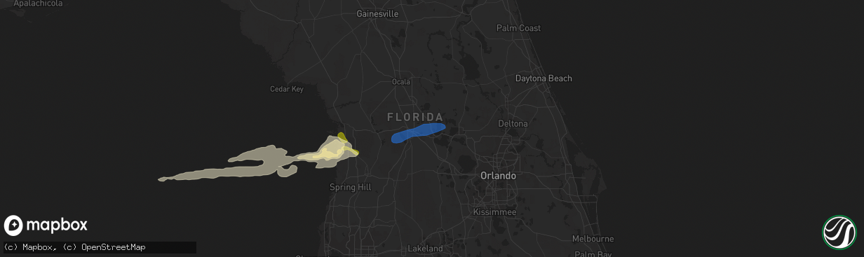 Hail map in Fruitland Park, FL on March 29, 2014