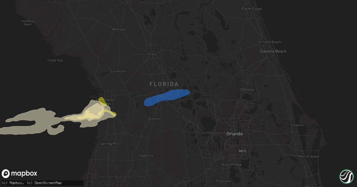 Hail map in Fruitland Park, FL on March 29, 2014