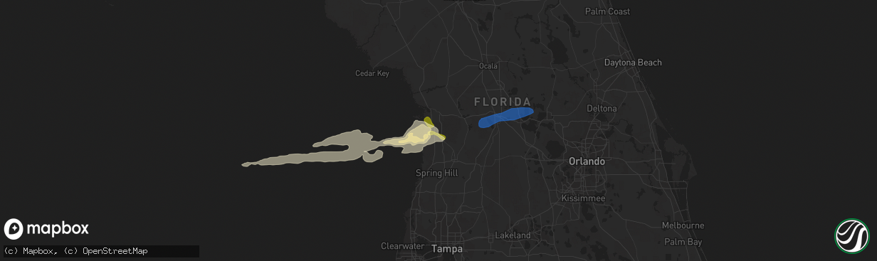 Hail map in Homosassa, FL on March 29, 2014