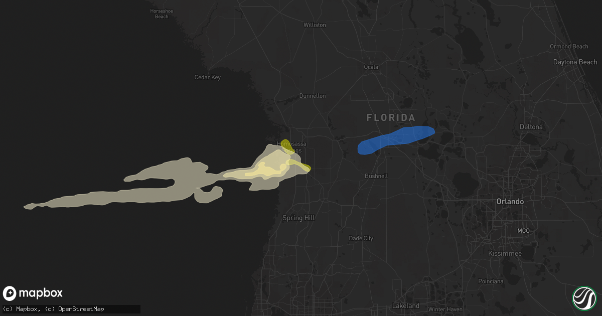Hail map in Homosassa, FL on March 29, 2014