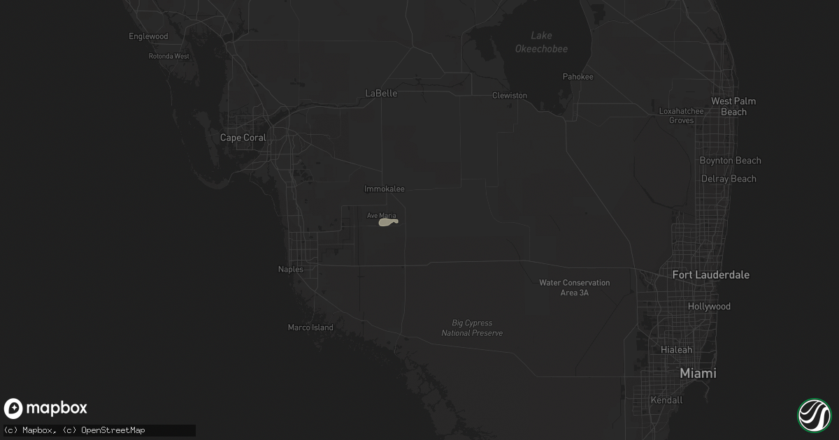 Hail map in Immokalee, FL on March 29, 2014