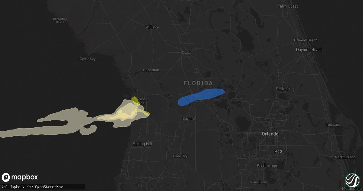 Hail map in Lake Panasoffkee, FL on March 29, 2014