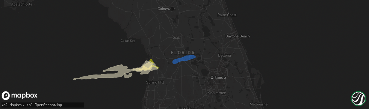 Hail map in The Villages, FL on March 29, 2014