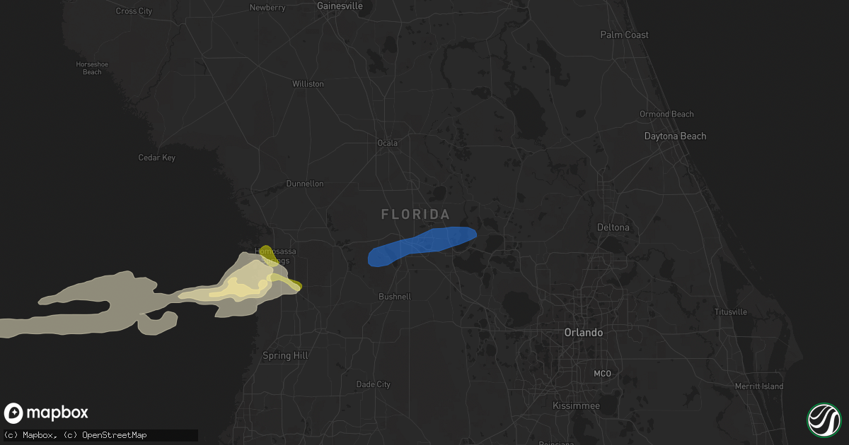 Hail map in The Villages, FL on March 29, 2014