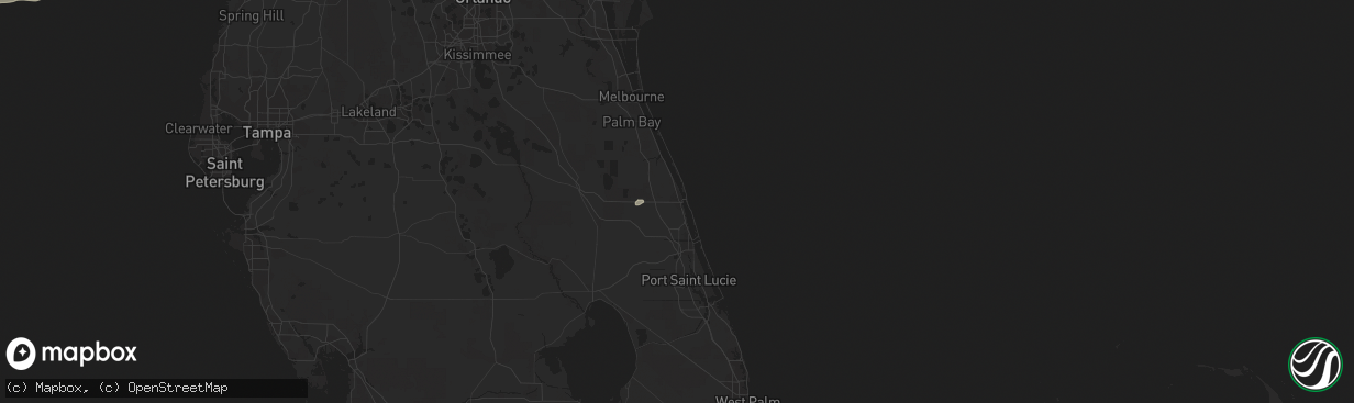 Hail map in Vero Beach, FL on March 29, 2014