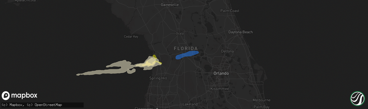 Hail map in Wildwood, FL on March 29, 2014