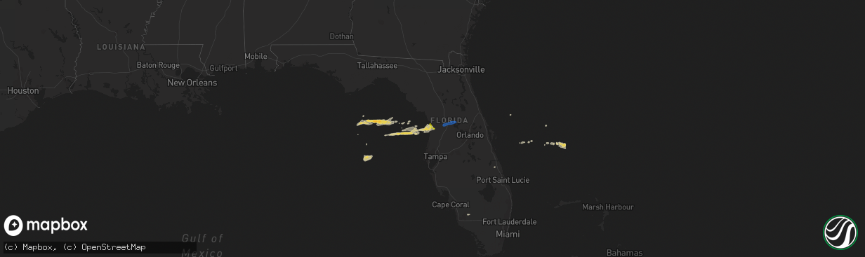 Hail map on March 29, 2014