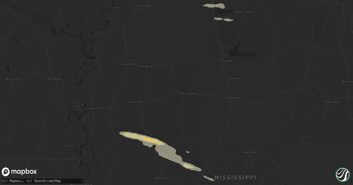 Hail map in Oakland, MS on March 29, 2015