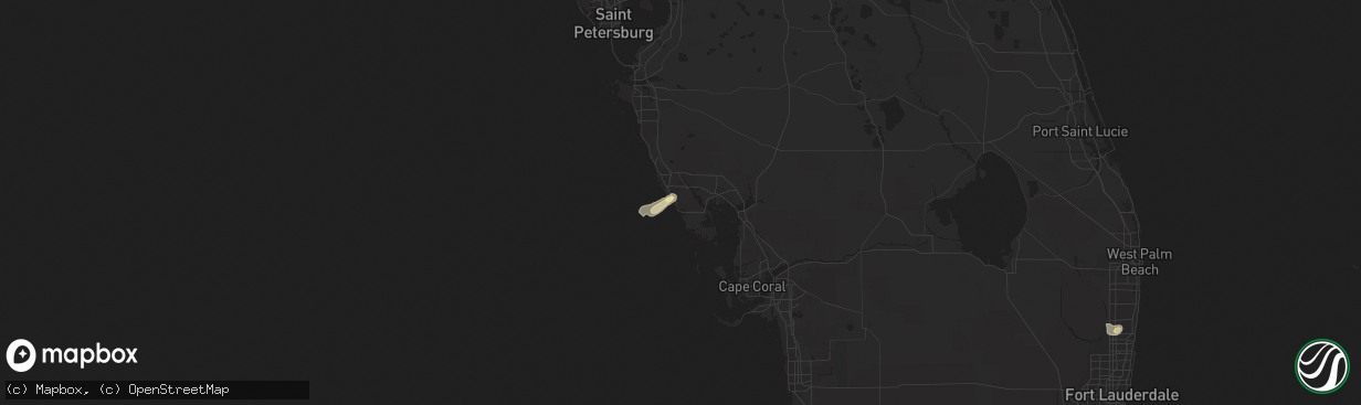 Hail map in Englewood, FL on March 29, 2016