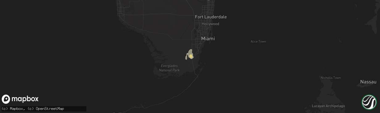 Hail map in Homestead, FL on March 29, 2016