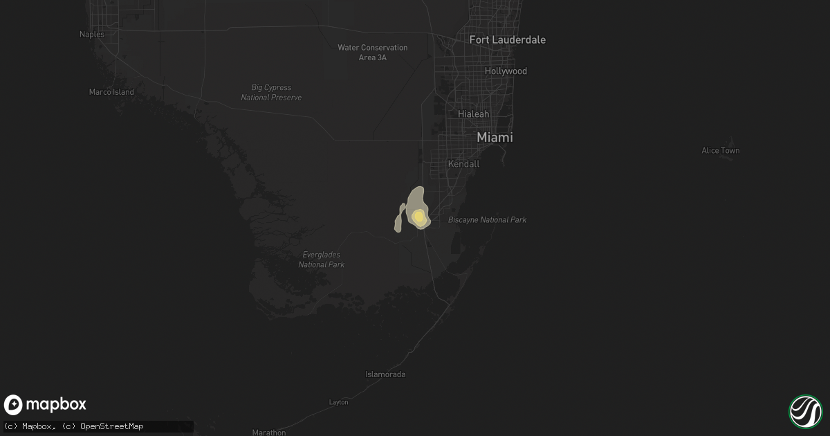 Hail map in Homestead, FL on March 29, 2016