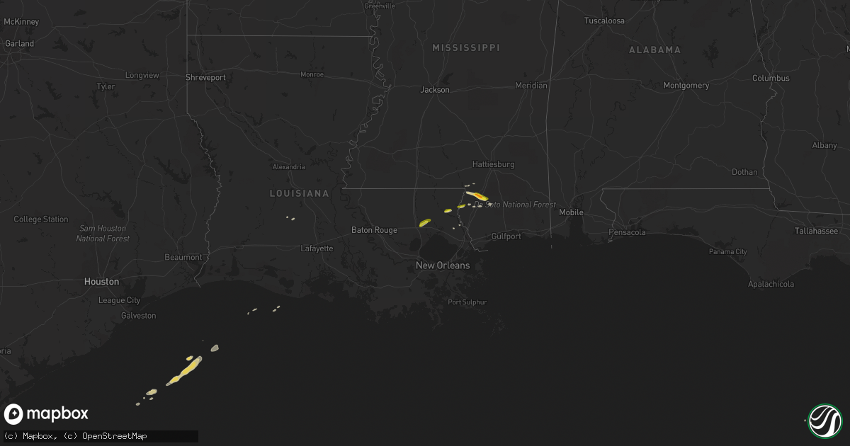 Hail map on March 29, 2016