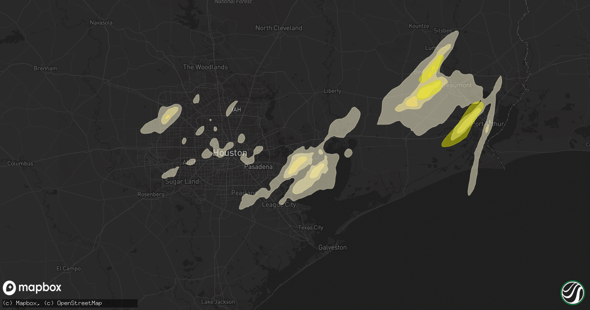 Hail map in Baytown, TX on March 29, 2017
