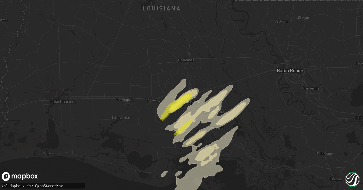 Hail map in Scott, LA on March 29, 2017