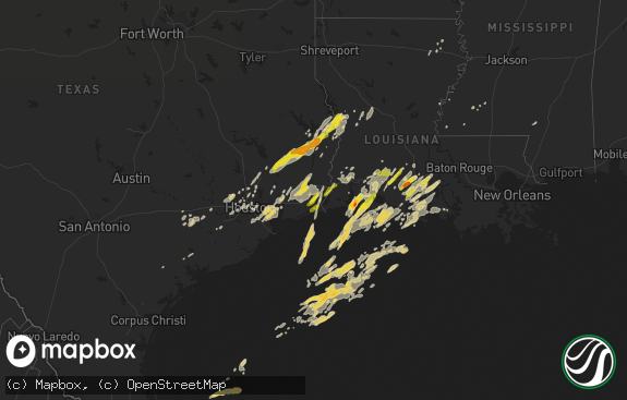 Hail map preview on 03-29-2017