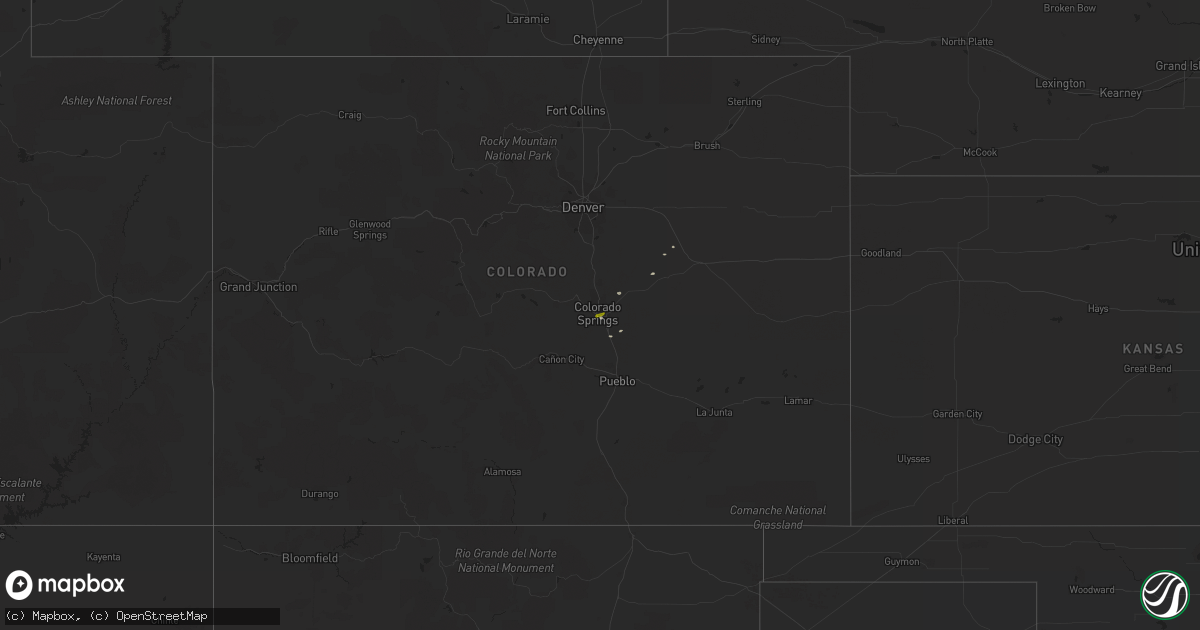 Hail map on March 29, 2019