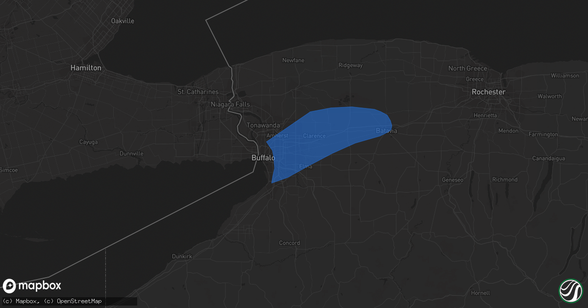 Hail map in Depew, NY on March 29, 2020