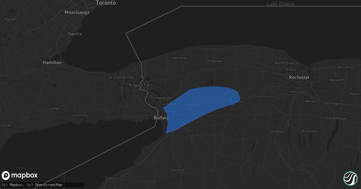 Hail map in East Amherst, NY on March 29, 2020