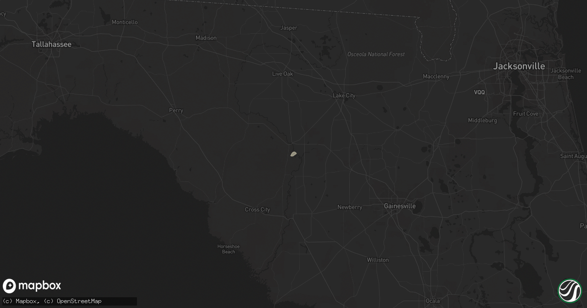 Hail map in Branford, FL on March 29, 2021