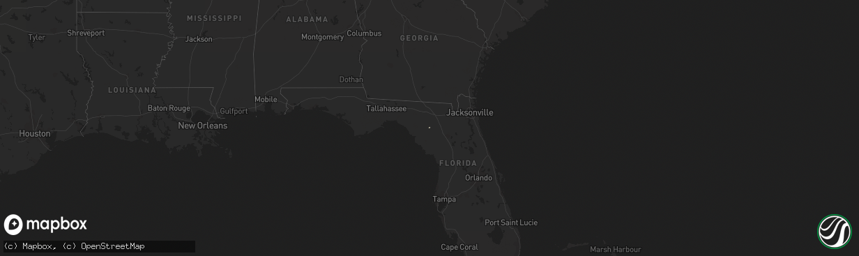 Hail map in Florida on March 29, 2021