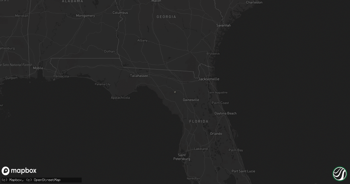 Hail map in Florida on March 29, 2021