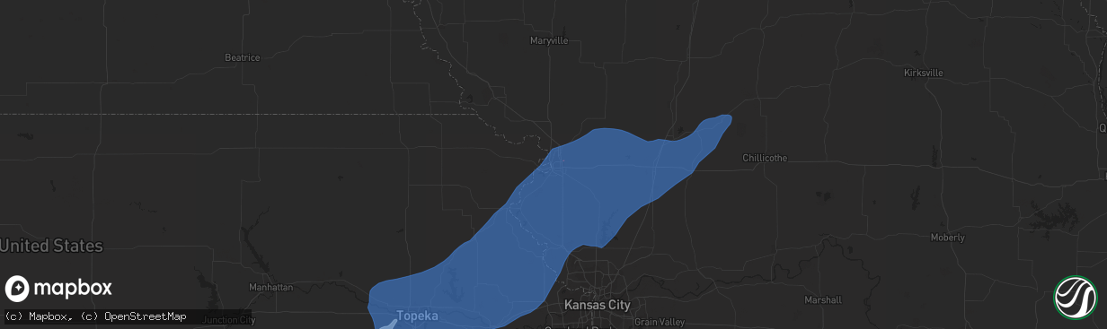 Hail map in Saint Joseph, MO on March 29, 2022