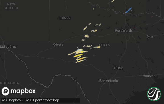 Hail map preview on 03-29-2022