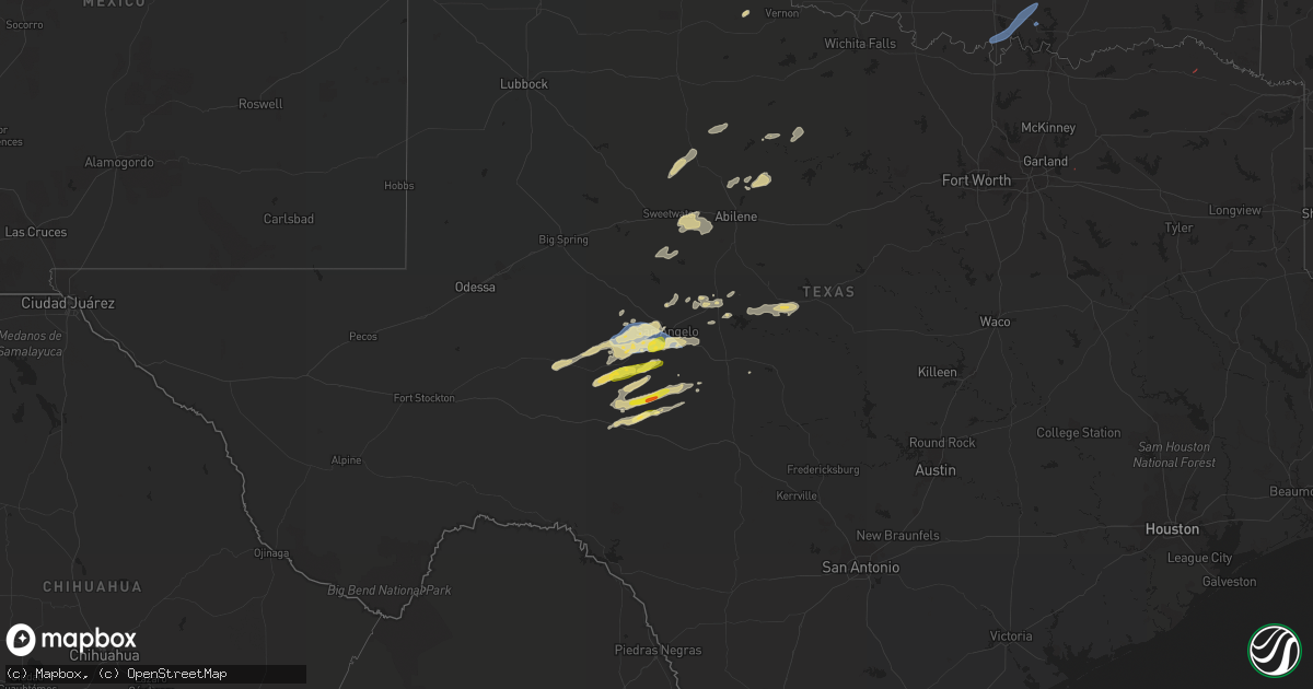 Hail map on March 29, 2022