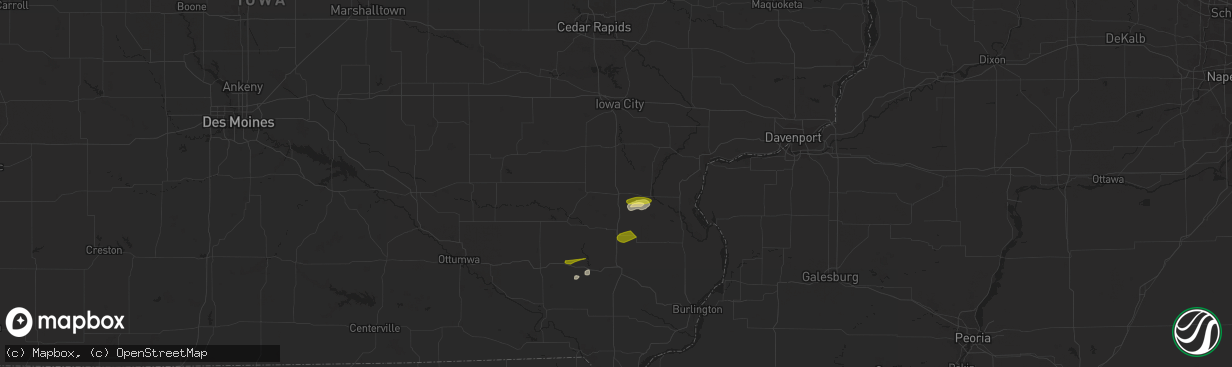 Hail map in Ainsworth, IA on March 29, 2024