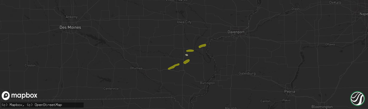 Hail map in Crawfordsville, IA on March 29, 2024