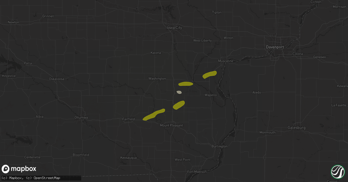 Hail map in Crawfordsville, IA on March 29, 2024