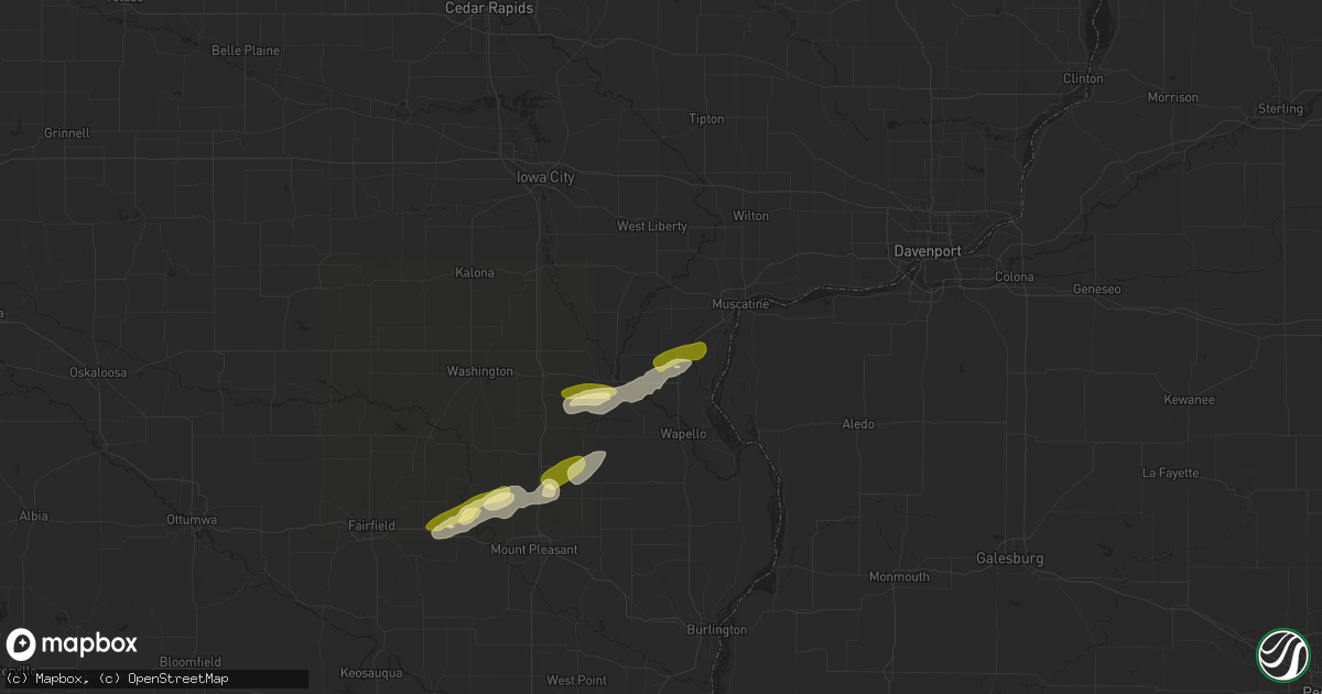 Hail map in Letts, IA on March 29, 2024