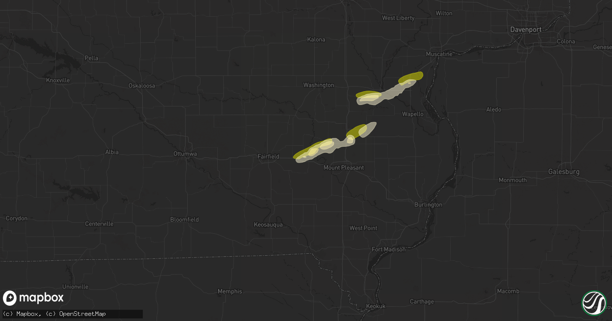 Hail map in Lockridge, IA on March 29, 2024